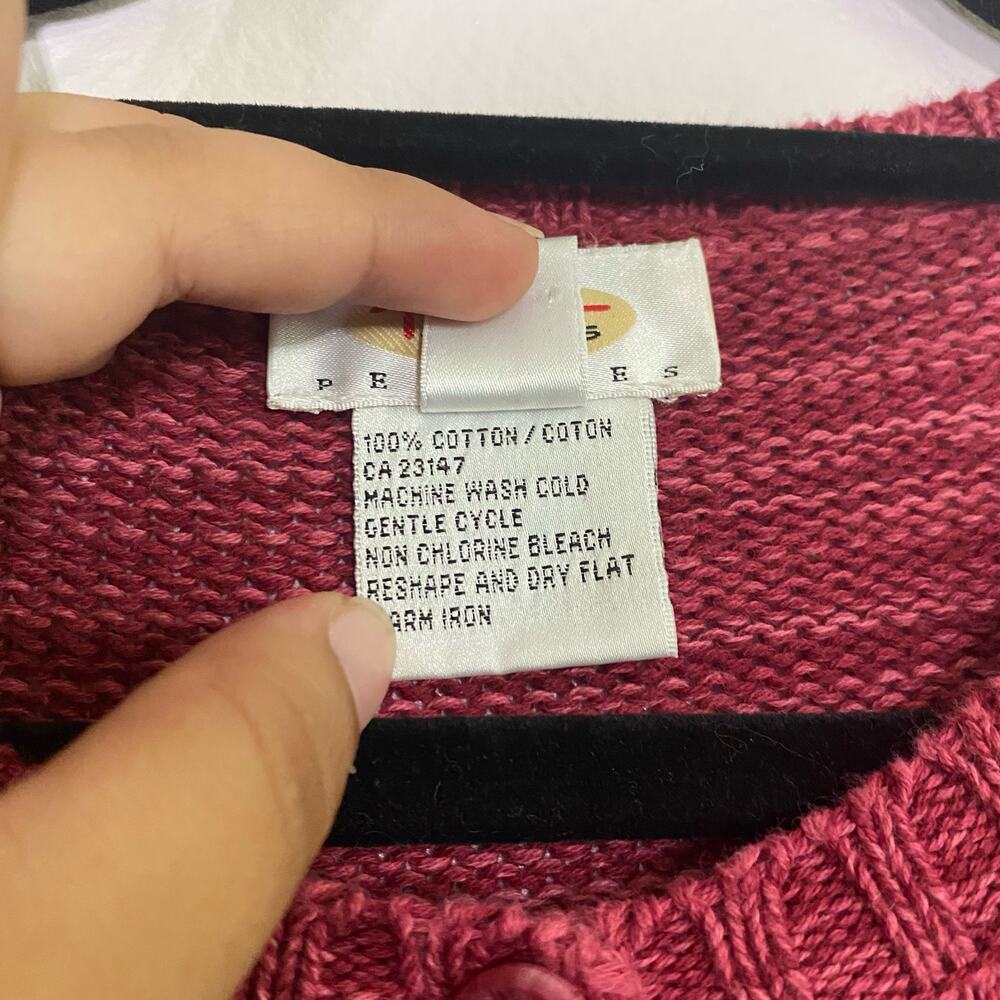 Talbots Petite Rust Multi Colored Button Front Lo… - image 5